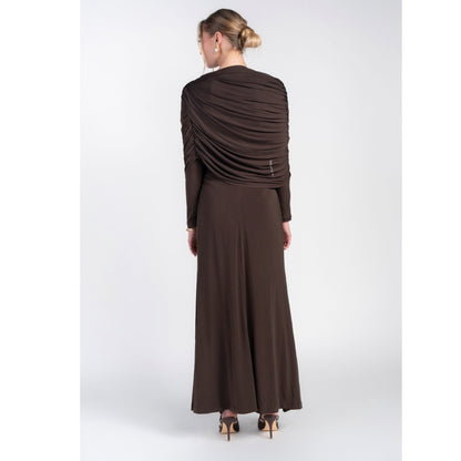 Cape Evening Gown Chocolate Adina LV