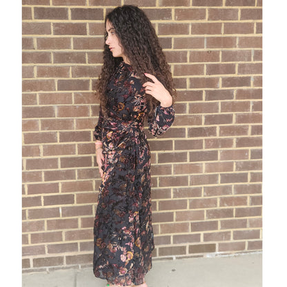 Burnout Velvet Maxi Dress
