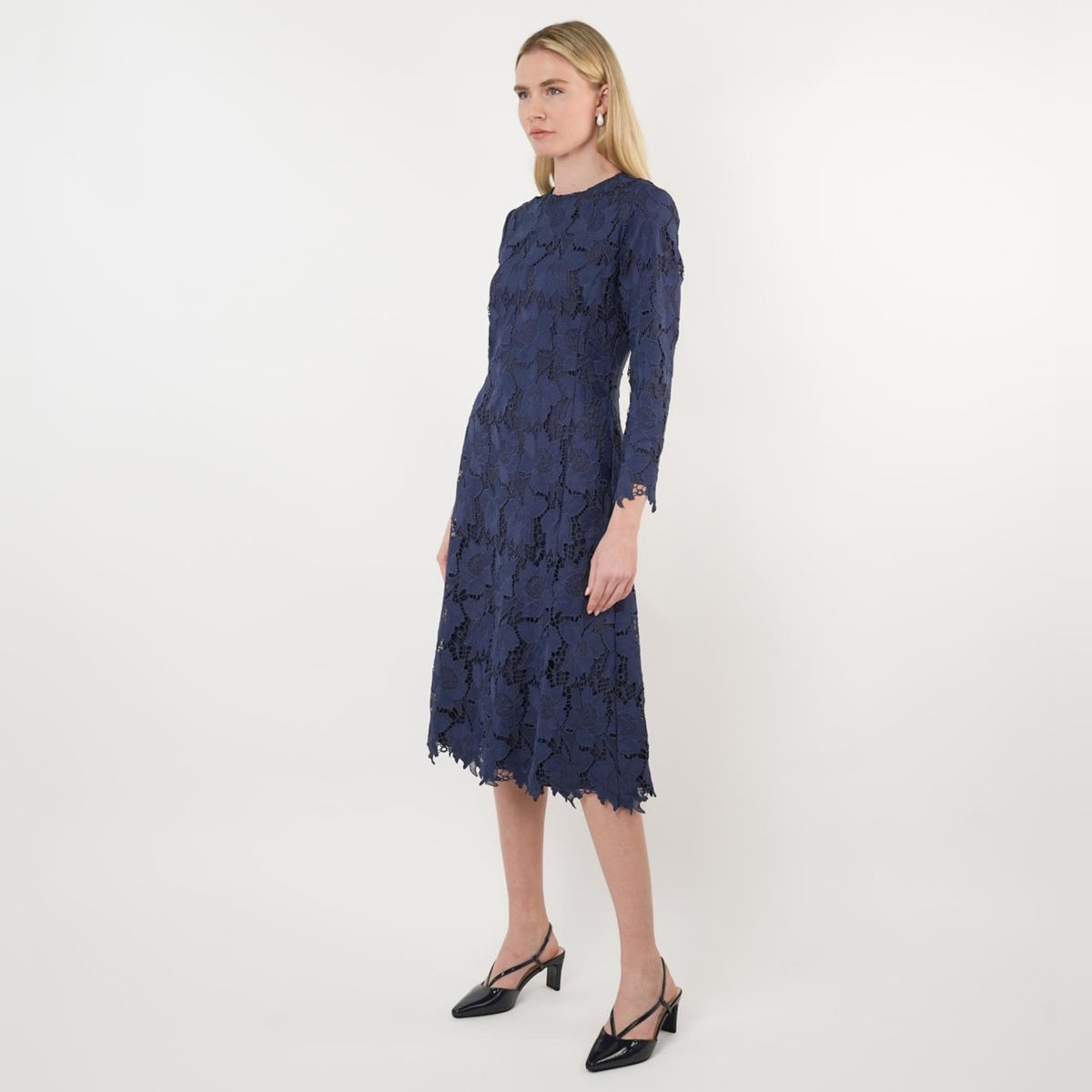 Navy Blue Lace Dress