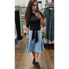 Black Wraparound Tee Adina LV