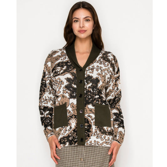 Olive Pocket Cardigan