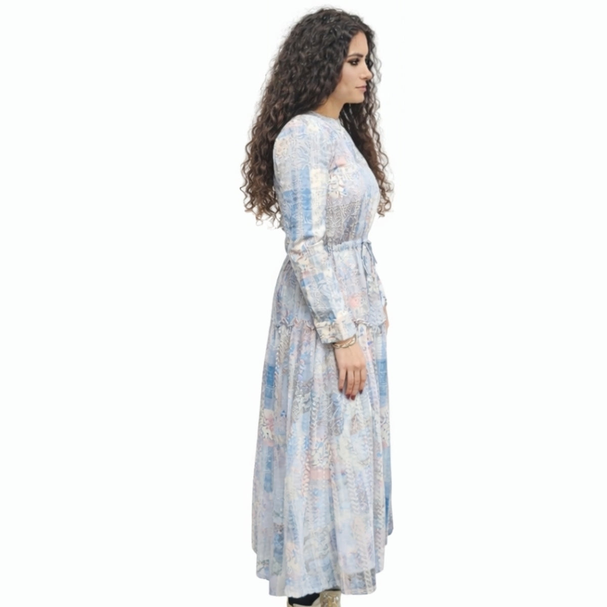Eyelet Paisley Dress Lilac Teen