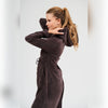 Hoodie Long Dress Chocolate DF