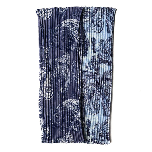 Denim Paisley Pleated Headband Nicsessories