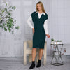 Thea Green & White Dress