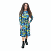 Textured Aline Dress Black Floral
