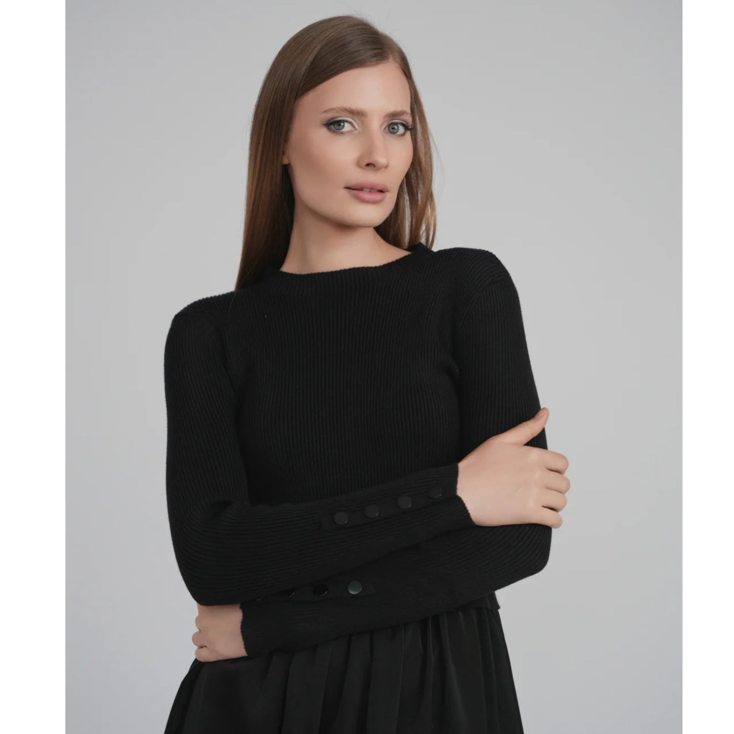 Knit Satin Combo Dress - The Mimi Boutique