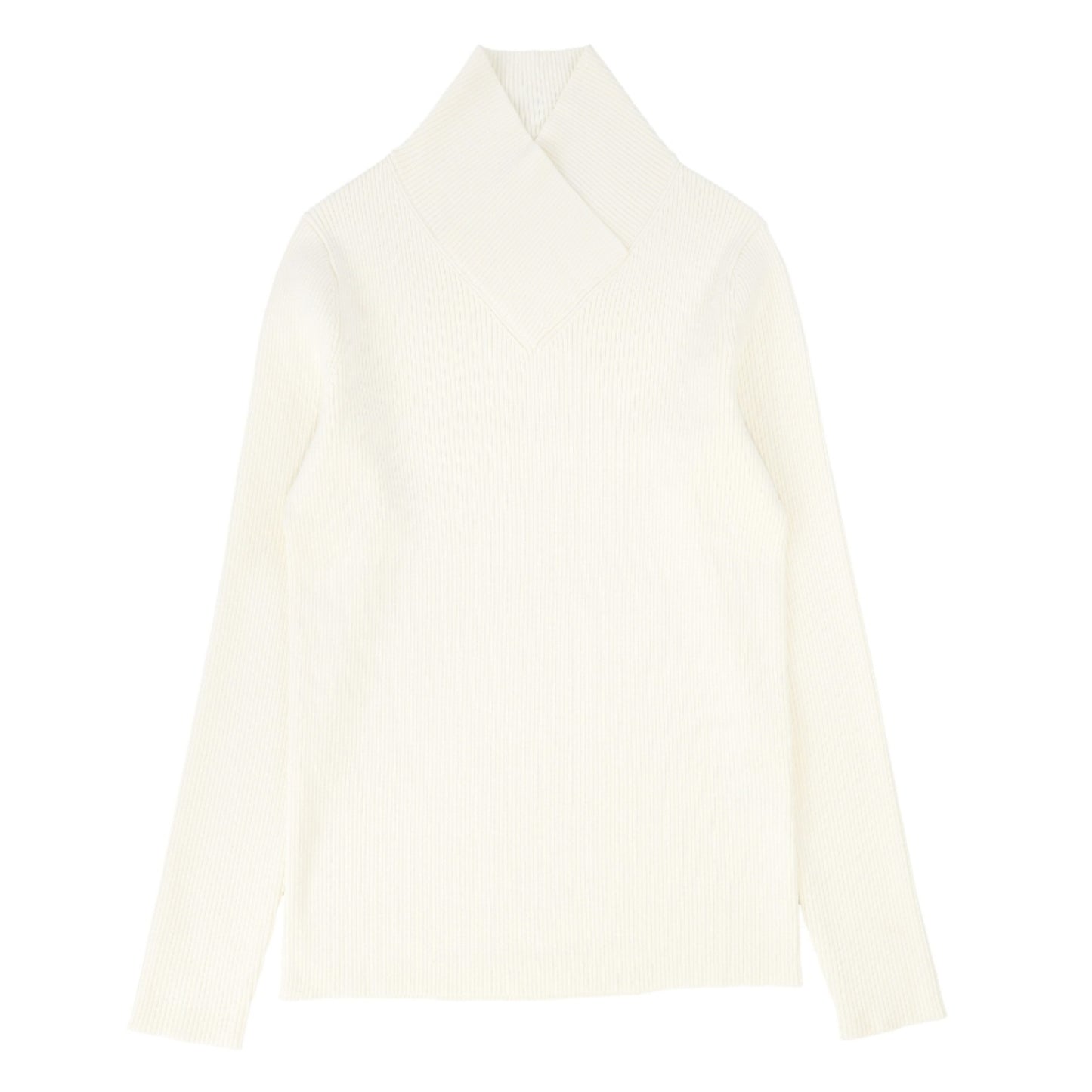 Wrap Neck Sweater Ivory - The Mimi Boutique