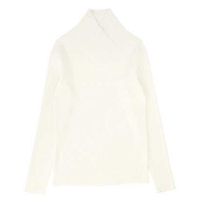 Wrap Neck Sweater Ivory - The Mimi Boutique
