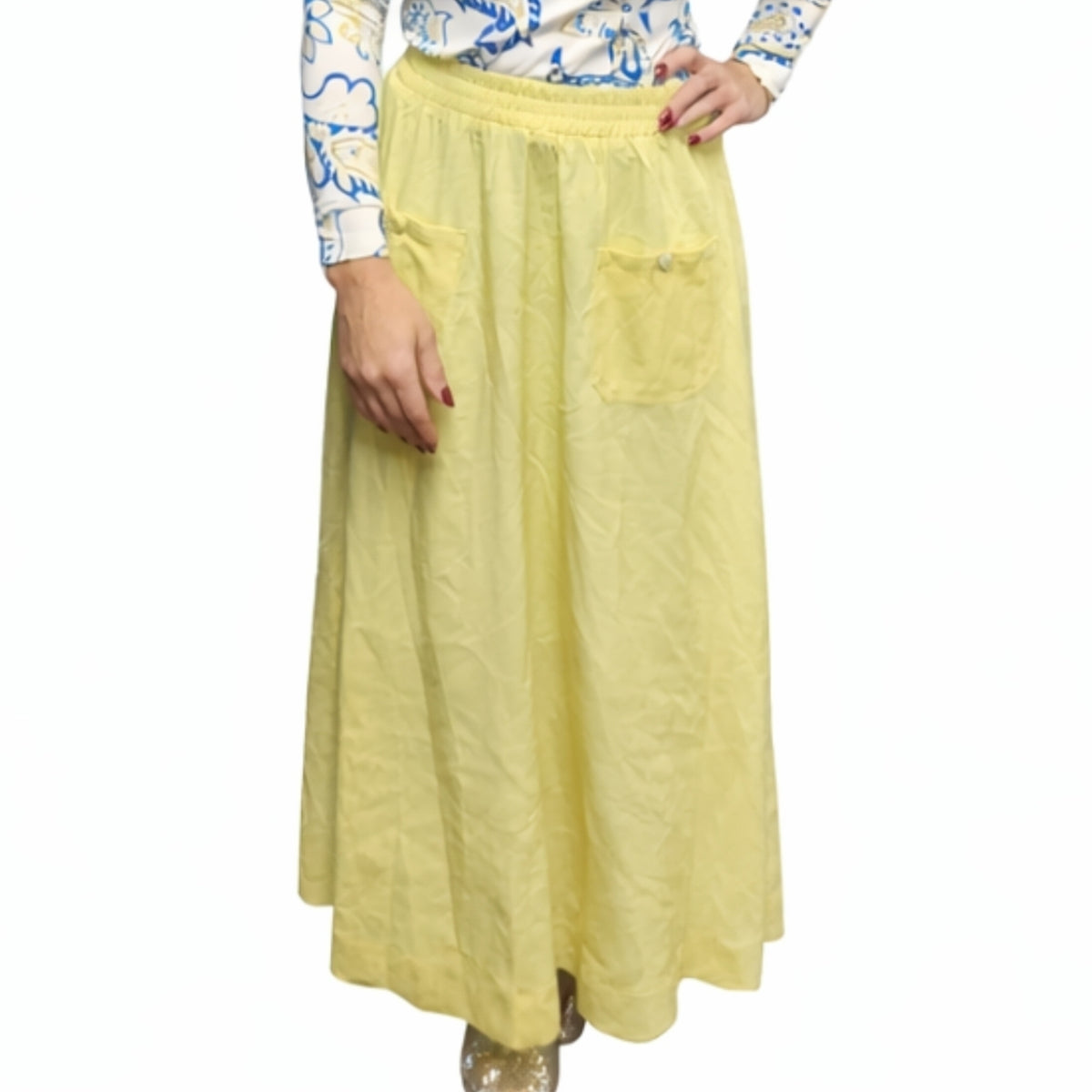 Yellow Pocket Midi Skirt Lilac Teen