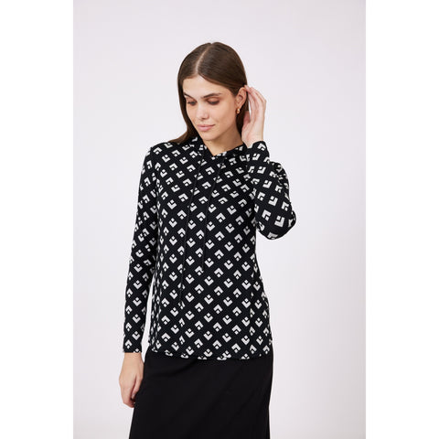 Tanya Top Black & White