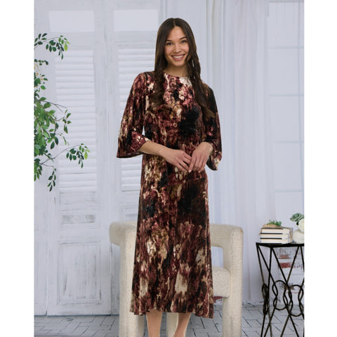 Farrah Abstract Wine Dress