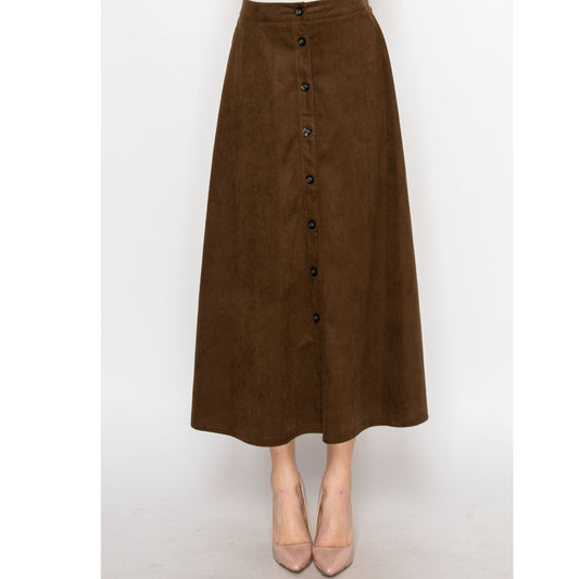Brown Corduroy Skirt - The Mimi Boutique