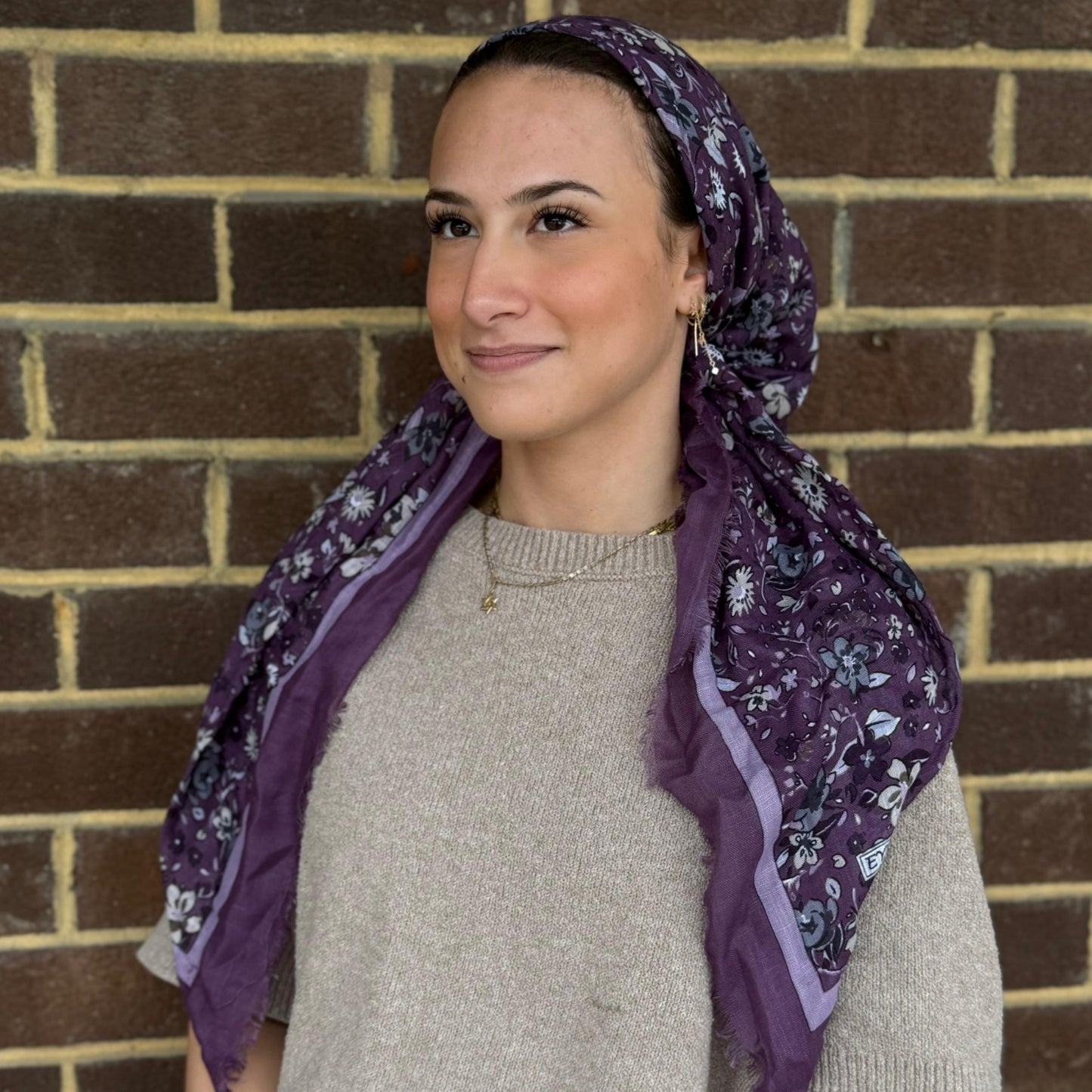 Fall Floral Pre-Tied Scarf Atifa
