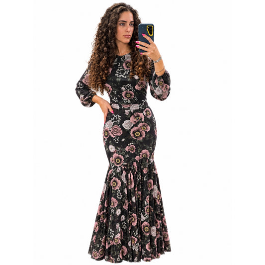 Jodi Skirt Blue & Pink Flowers Adina LV