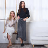Janice Ivory Raw Hem Skirt