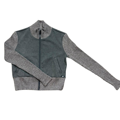 Scuba Rib Bomber Grey - The Mimi Boutique