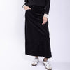 Black Basic Corduroy Skirt