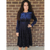 Velvet Floral Dress Lilac Teen