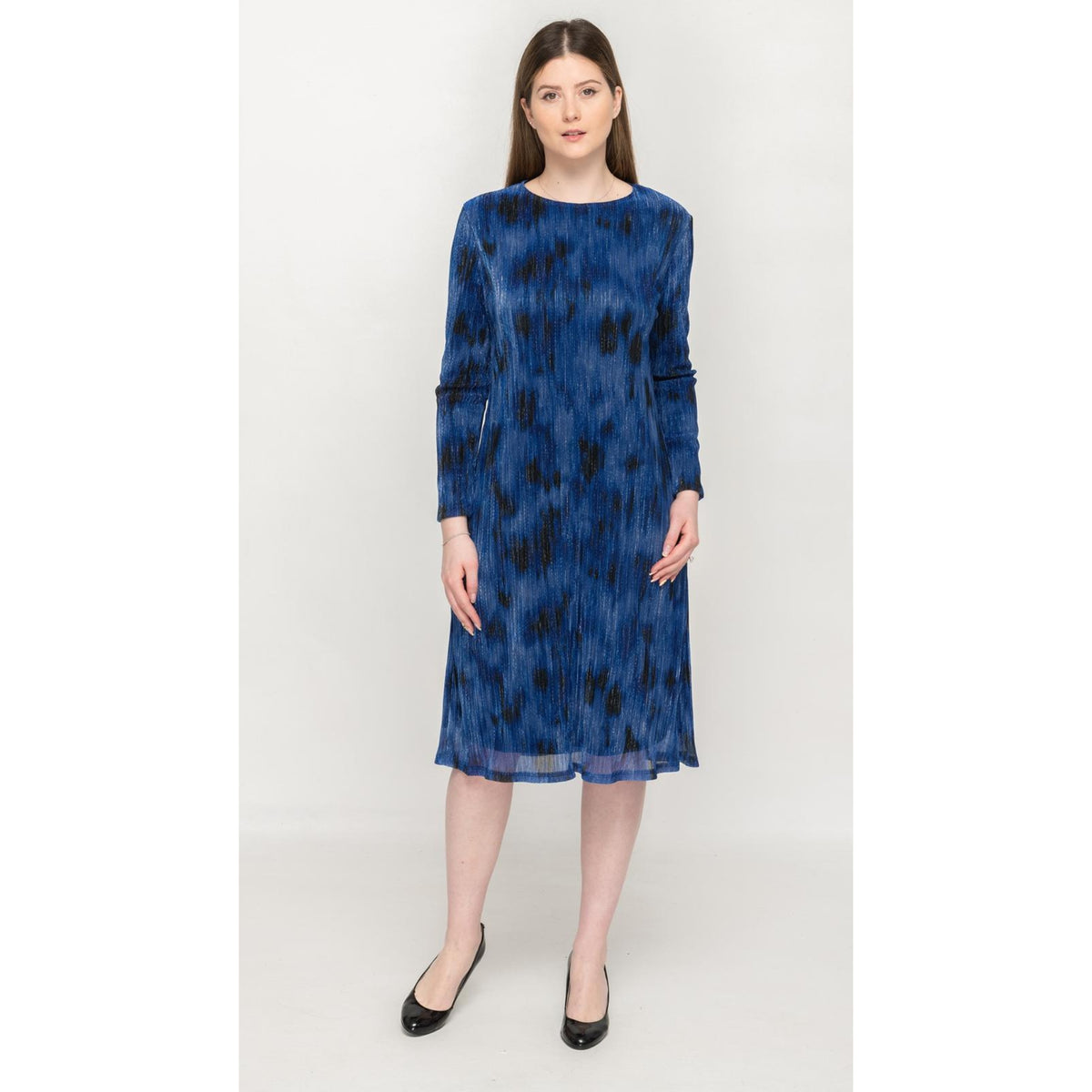 Estee Metallic Blue Dress
