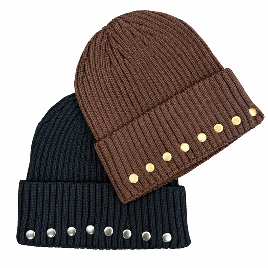 Dacee Cuffed Winter Hat Nailheads