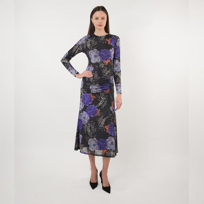 Mina Mesh Ruched Dress