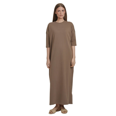 Maxi Tshirt Dress Taupe