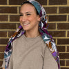 Abstract Floral Crinkle Pre-Tied Scarf Atifa