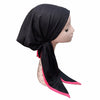 Solid Border Black Headscarf Itsyounique
