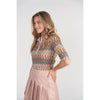 Crochet Polo Top Chevron Adina LV