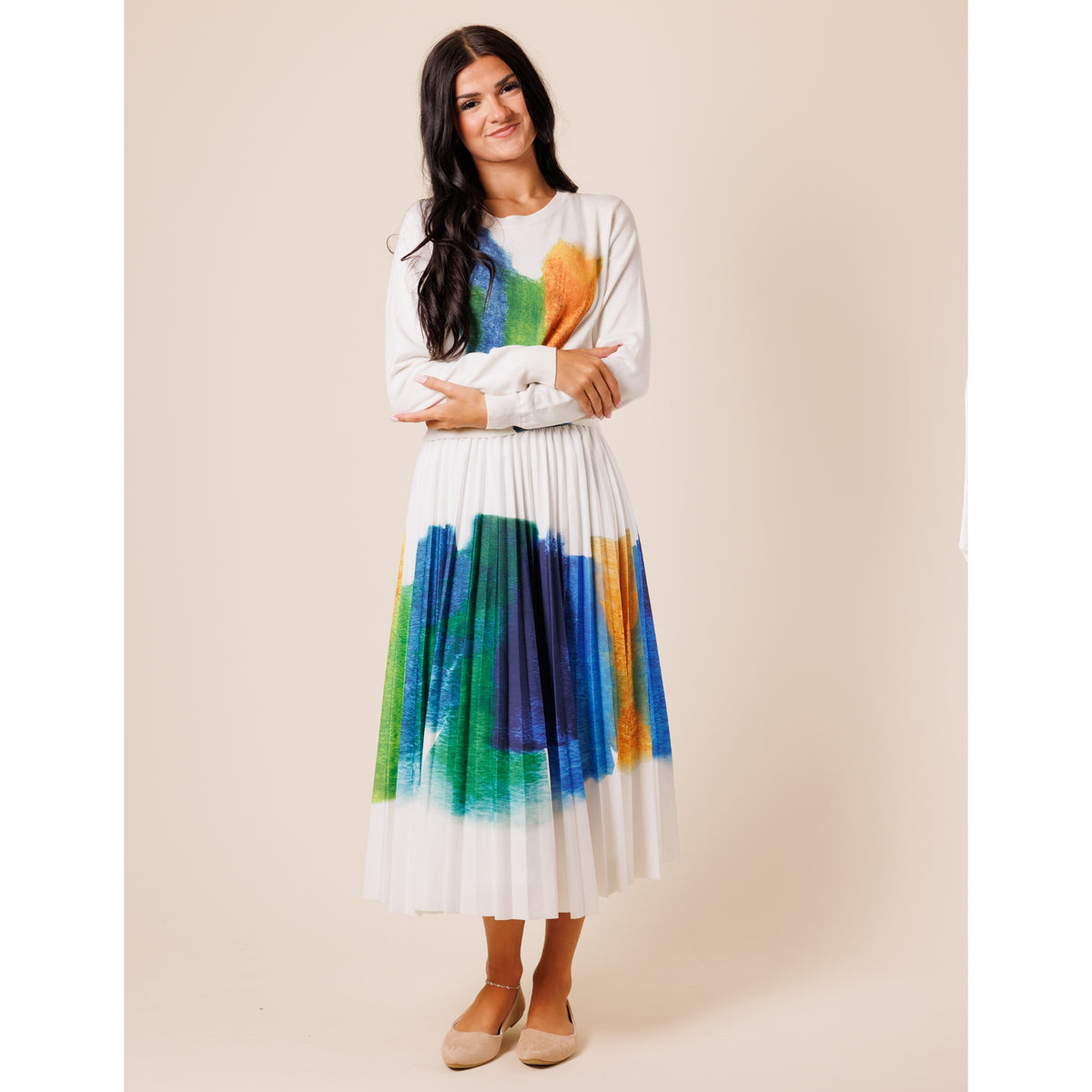 Colorful Splash Skirt Lilac Teen - The Mimi Boutique