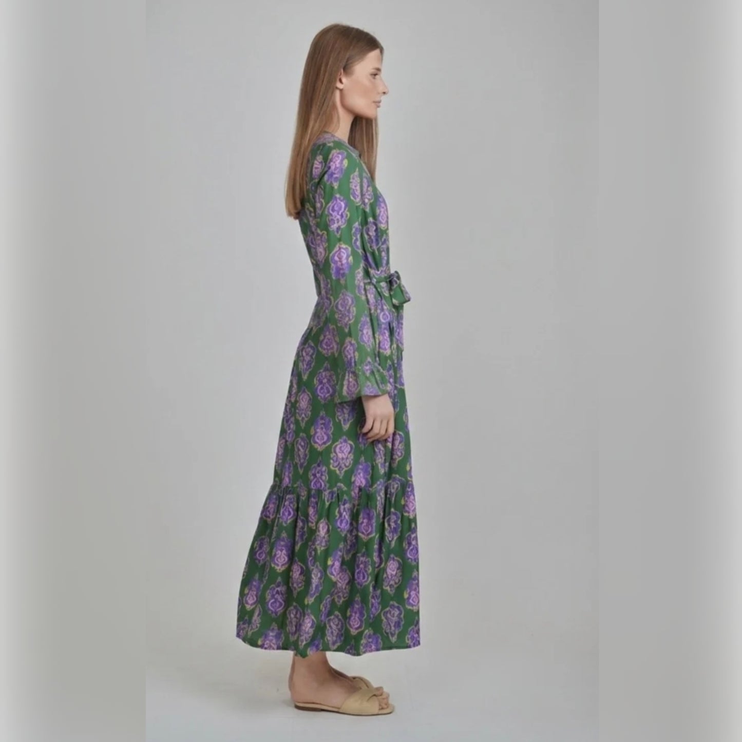 Talia Dress Emerlad Bloom