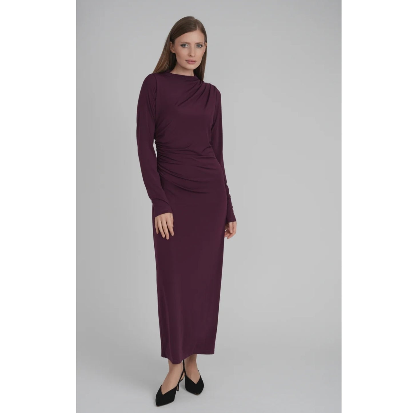 Side Cinch Dress Berry