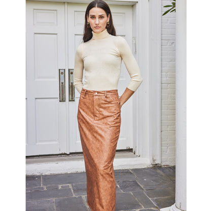 Maris Skirt Caramel Leather