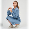 Midi Length Hoodie Dress Cloud DF