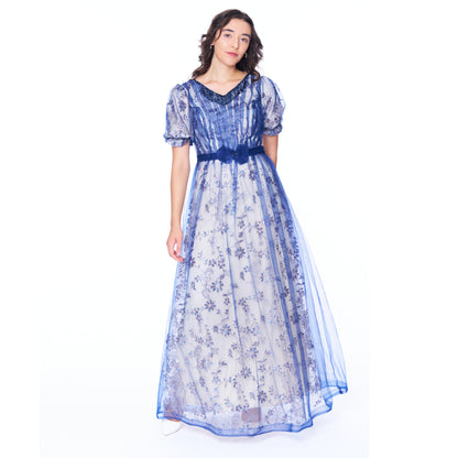 Blue Beaded Gown