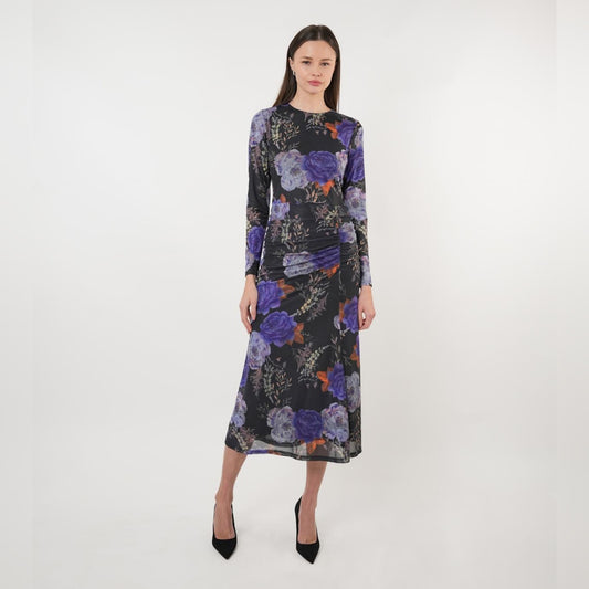 Mina Mesh Ruched Dress