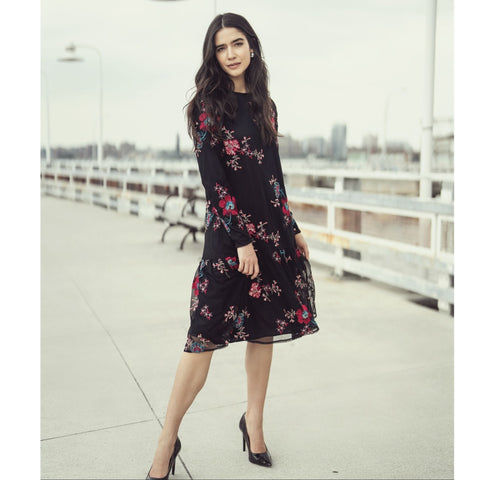 Tessa Dress Black Floral