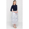 Tiered Toile Gold Fleck Skirt