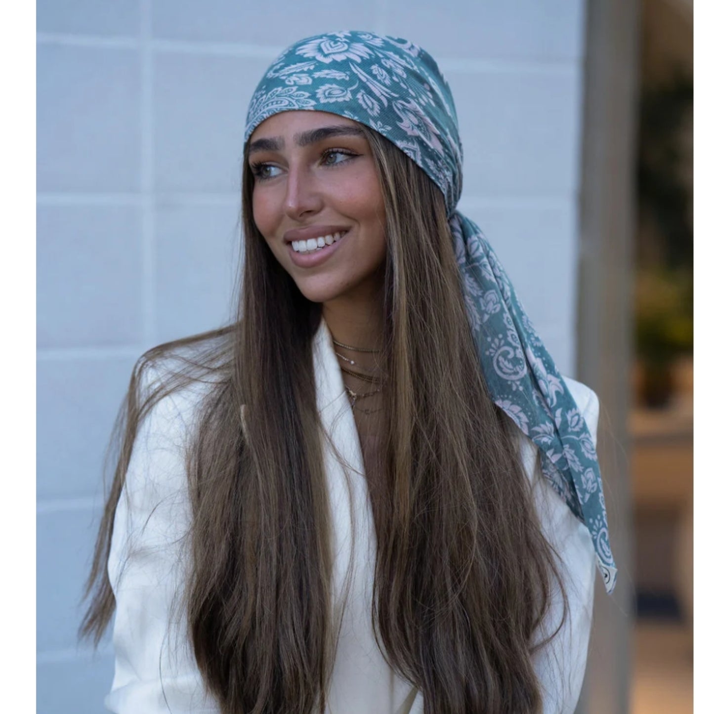 Sage Motif Headscarf SB