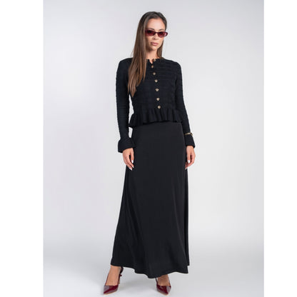 Peplum Cardi Black