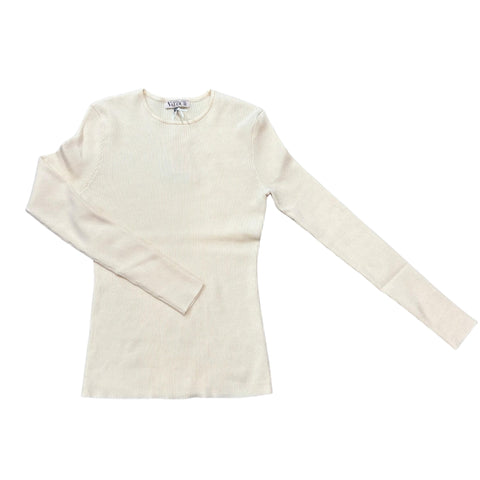 Basic Sweater Rib Top Cream Valour