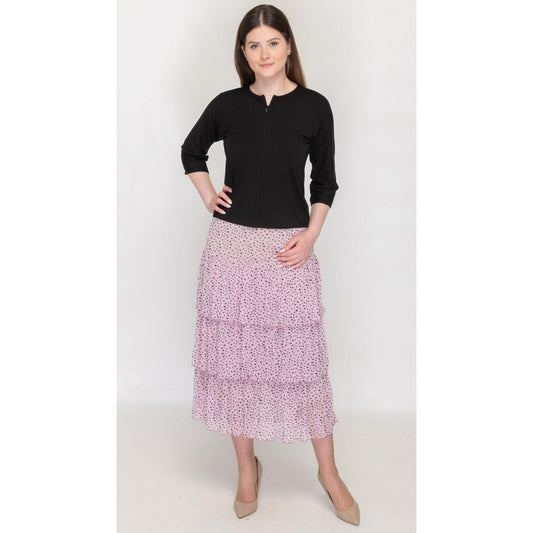 Tiered Pink Polkadot Skirt - The Mimi Boutique