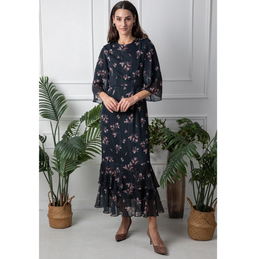 Bella K Dress Hunter/Teal Floral