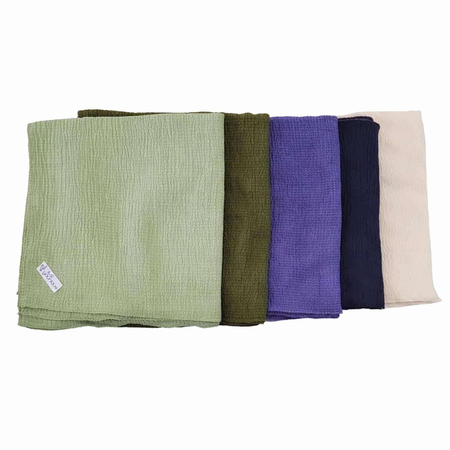 Solid Crinkle Square Headscarves Itsyounique