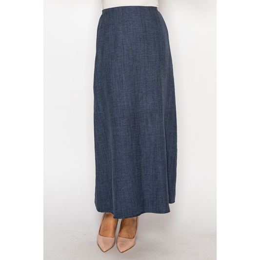 Navy Cotton Aline Skirt