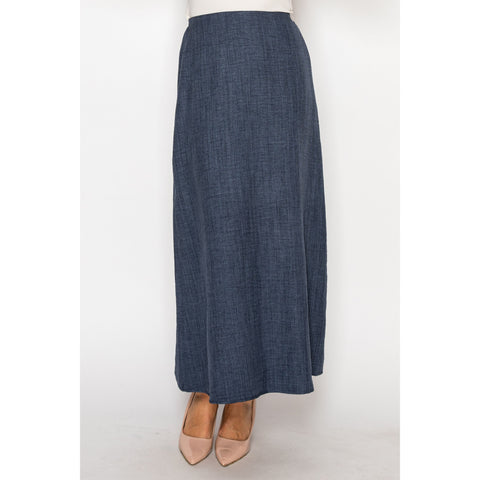 Navy Cotton Aline Skirt
