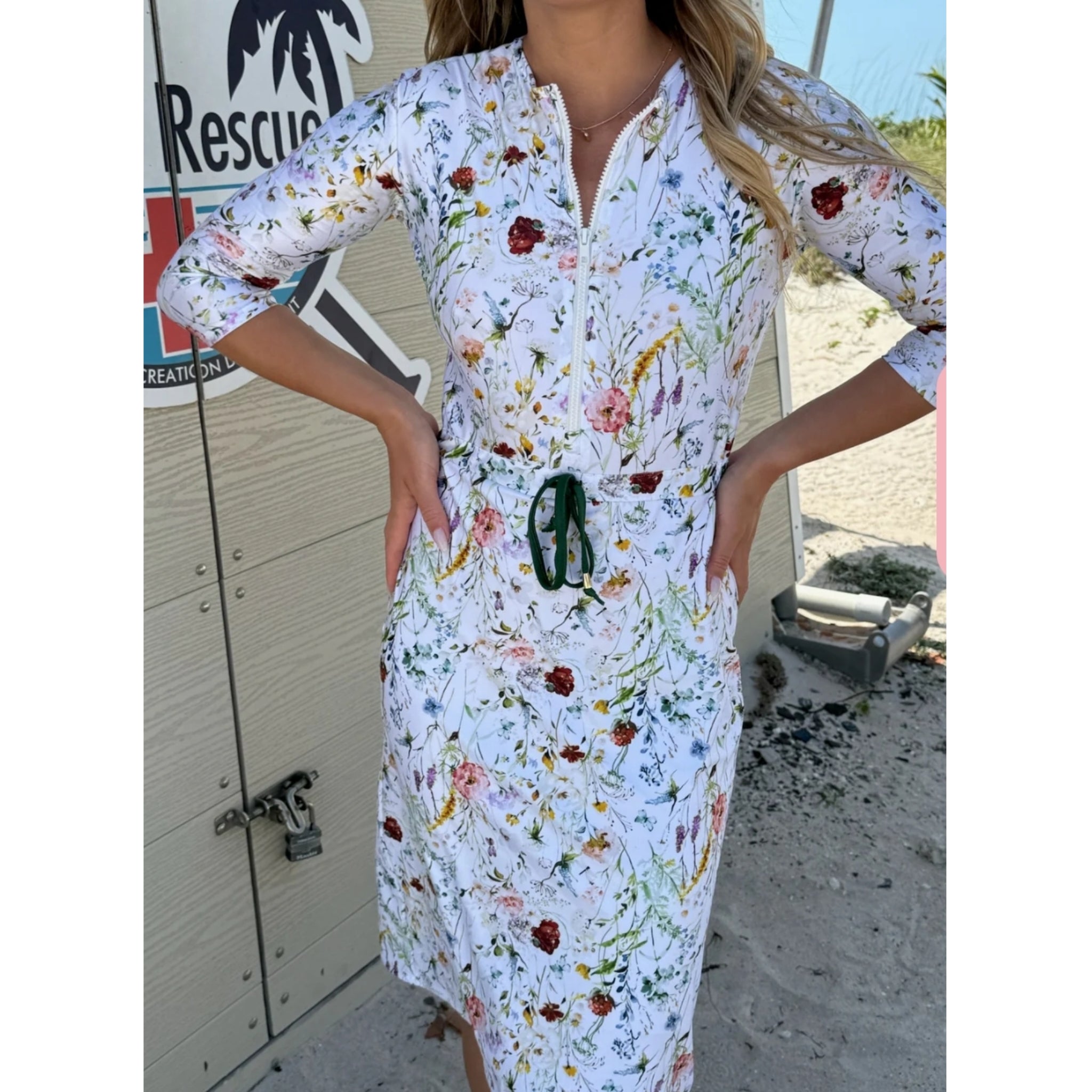 Becca 2.0 Swim Dress W/ Shorts Garden Party CVRGE Becca 2.0 Swim Dress W/ Shorts Garden Party CVRGE