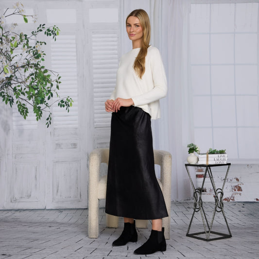 Black Cosmo Distressed Skirt