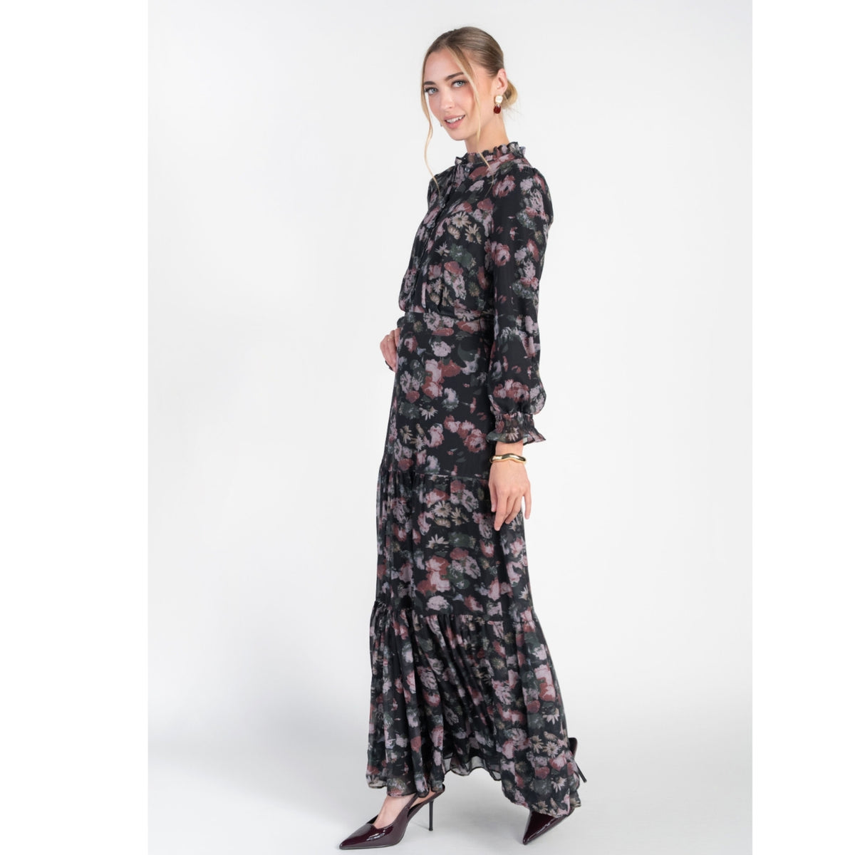 Zoe Maxi Pink & Green Roses Adina LV